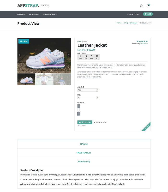 shop-product page thumbnail
